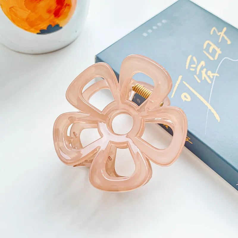Pastel Bloom Flower Claw Clips