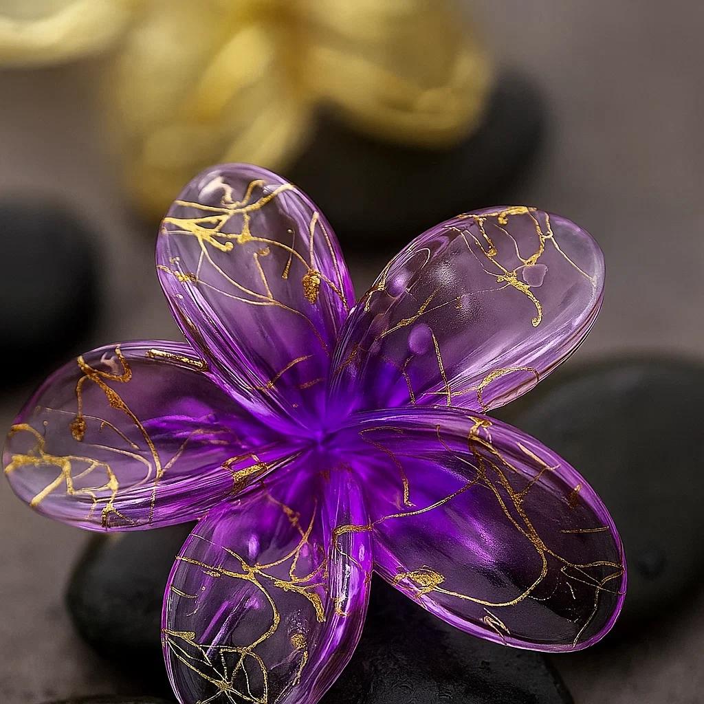 Transparent Flower Hair Claw