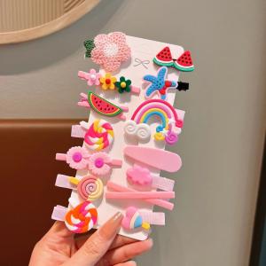 Kids Rainbow & Candy Hair Clip Set – Cute Collection