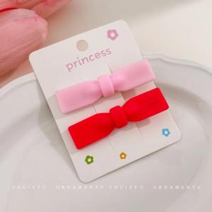 Pastel Bow Hair Clip Set – Korean Aesthetic