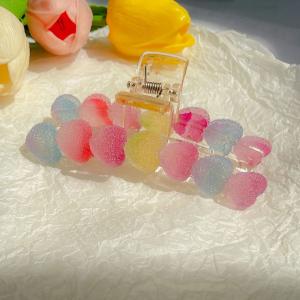 Pastel Pom Pom Hair Claw Clip – Korean Aesthetic