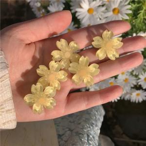 Translucent Sakura Flower Hair Clip Set – Korean Floral Hair Accessories