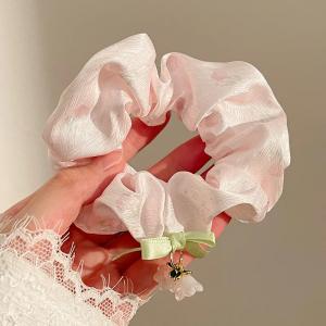 Cherry Kiss Satin Scrunchie | Coquette Aesthetic Hair Tie