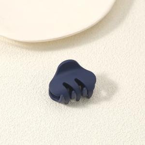Navy Blue Minimal Matte Mini Hair Claw Clip – Korean Hair Accessory