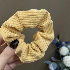 Mustard Corduroy Scrunchie – Korean Soft Hair Tie